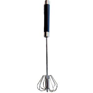 Professional-Grade Semi-Automatic 12" Stainless Steel Rotating Egg Whisk Blender